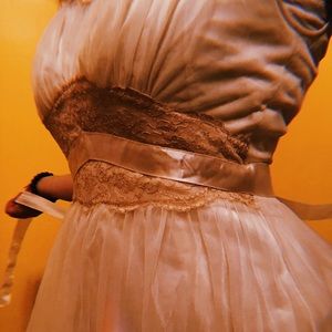 cream colored victorian style undergarment dress